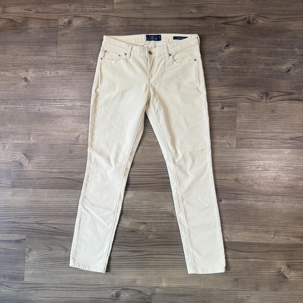 Lucky Brand Lolita Skinny Pants Corduroy White Womens 6/29 Slim Jegging
